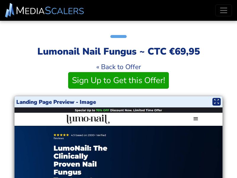 Lumonail Nail Fungus ~ CTC €69,95 (Event Tracking) [FR]