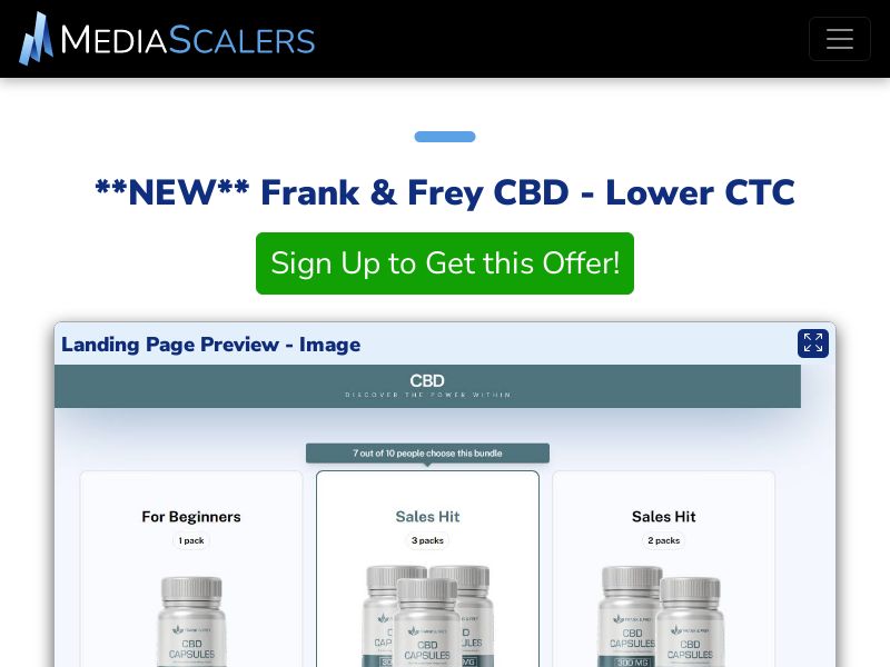 Frank & Frey CBD - Lower CTC {+DTC, Alt-Landers} [UK]