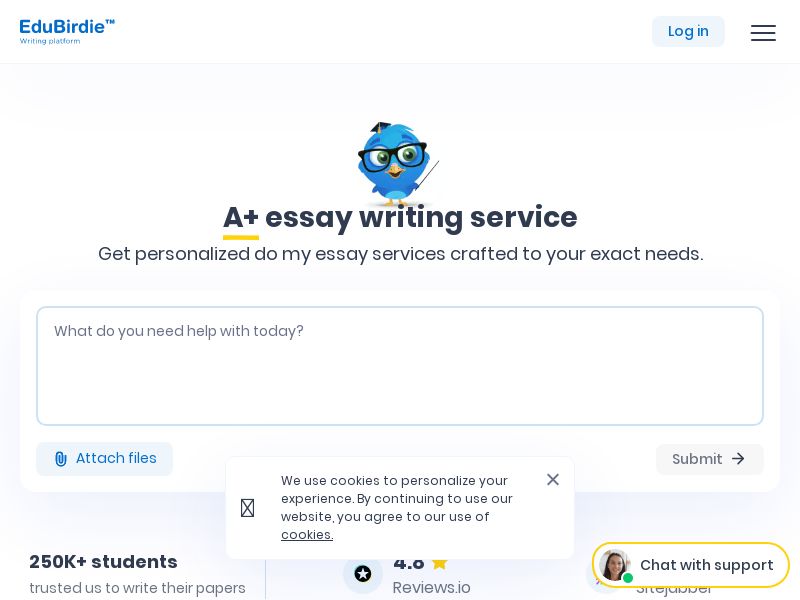 Write My Essay - Papers Writing Service Online - EduBirdie.com - US