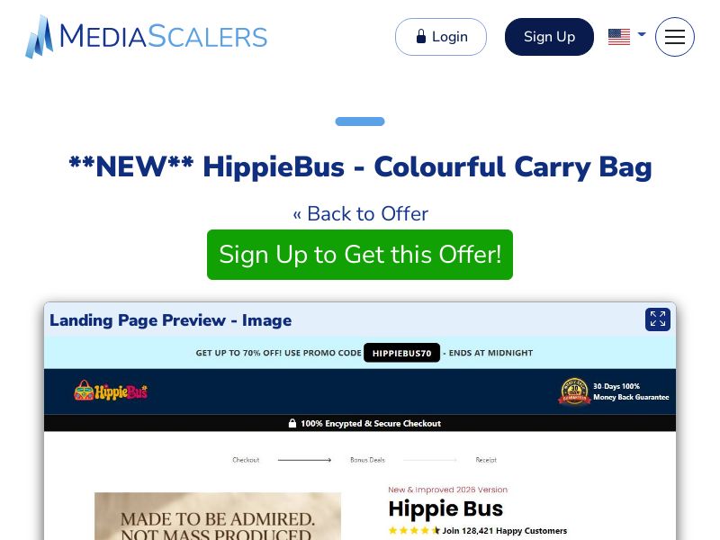 HippieBus - Colourful Carry Bag {+DTC, Alt-Landers, Advertorial} (Event Tracking) [US]