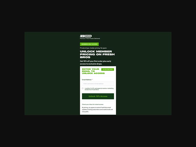 Fresh Bros Insider - Premium THCA Products - CPL/RevShare (US)