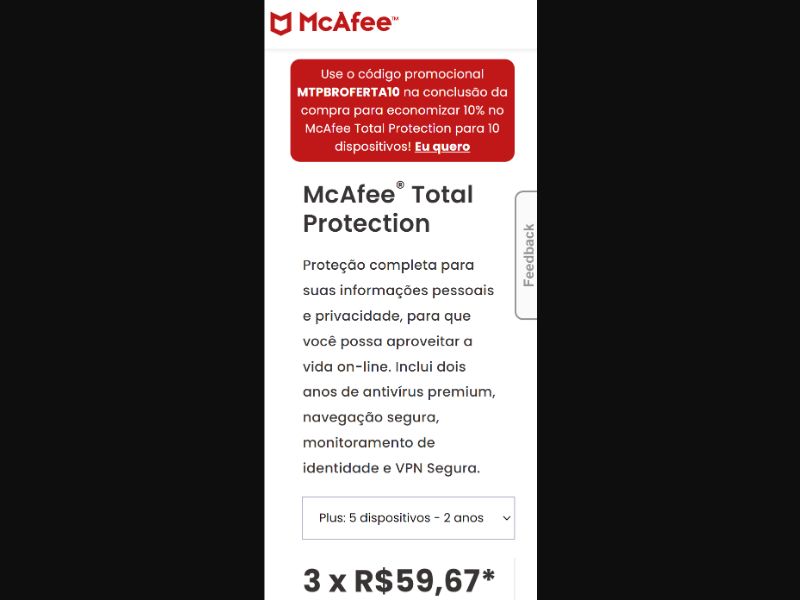 [BR, MX] Total Protection (McAfee)