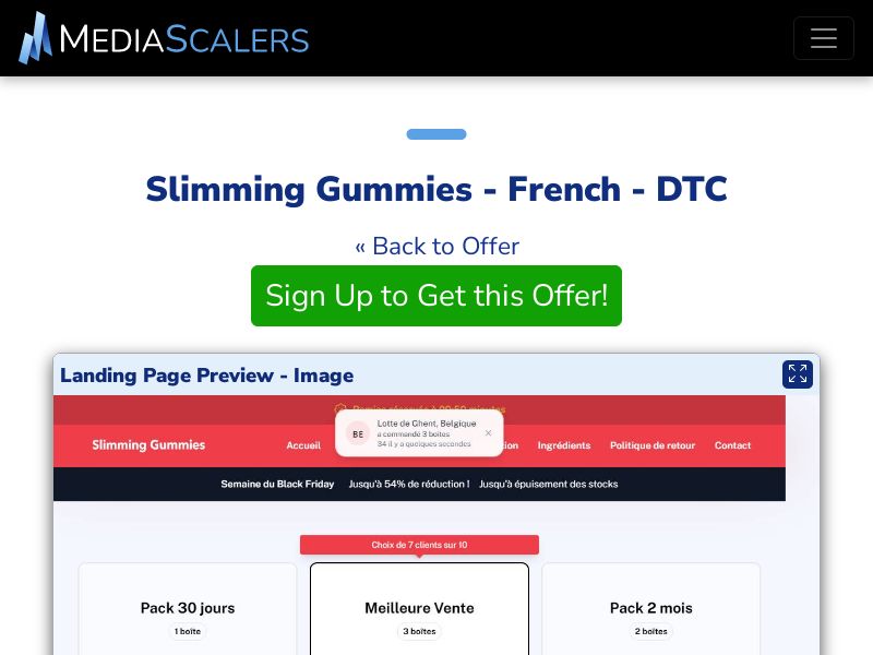 Slimming Gummies - French - DTC (Event Tracking) [FR, BE]