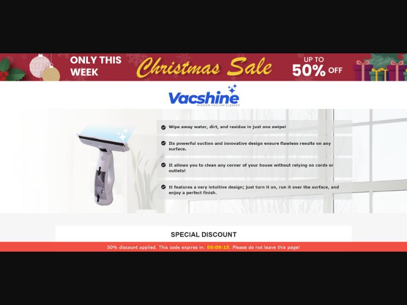 [WEB+MOB] Qinux VacShine – Window Vacuum Cleaner /International (112 GEOs) CPS *FB/TT/Google/Taboola Pixel*