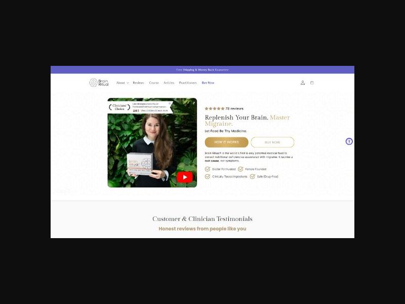 Brain Ritual - Migraine Medical Food - RevShare (US)