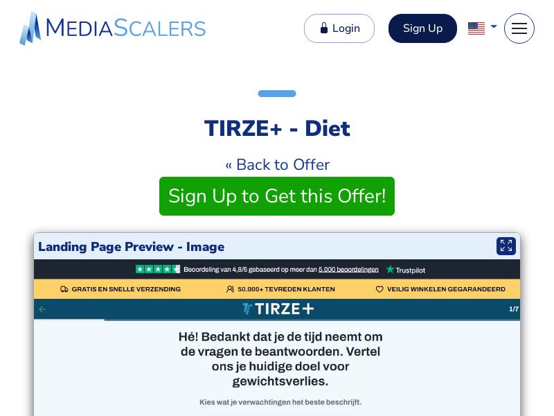 TIRZE+ - Diet {+DTC} [NL]