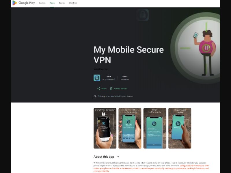 My Mobile Secure VPN Android US (US)
