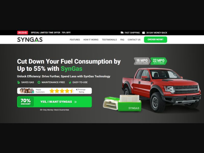 [WEB+MOB] Fuel Saver - SynGas - CTC $39.99 /US CPS