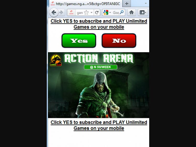 [MOB] Action Arena Game /NG [Airtel] - 1 Click