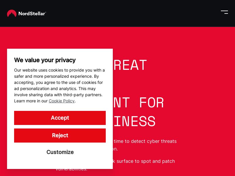 Nord Stellar - Threat Exposure Platform - CC Submit | US