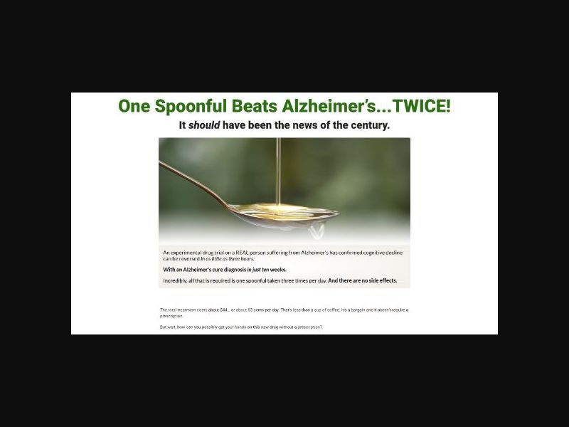 Alzheimer's Protocol - Brain Supplement - RevShare (US,UK,CA + more)