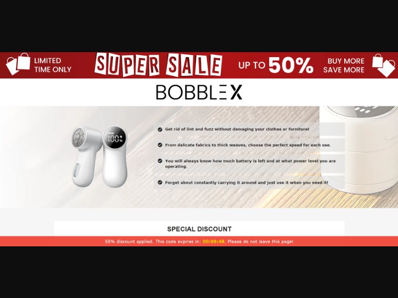 [WEB+MOB] Qinux BobbleX – Electric Lint Remover /International (112 GEOs) CPS *FB/TT/Google/Taboola Pixel*