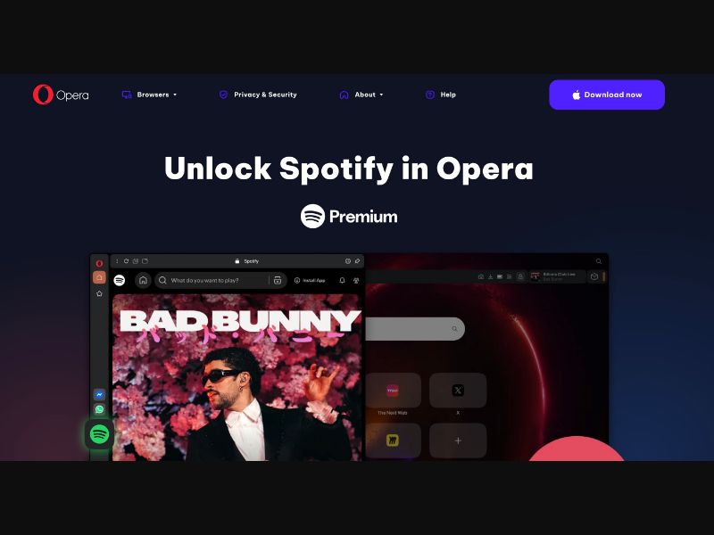 1454 Opera One Spotify Bad Bunny MacOS ()