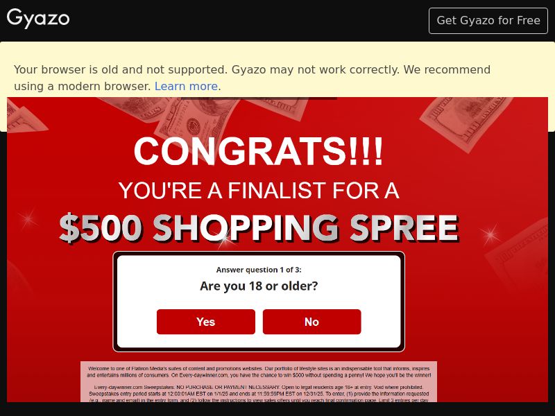 Everyday Winner Target $500 Gift Card - SOI - US