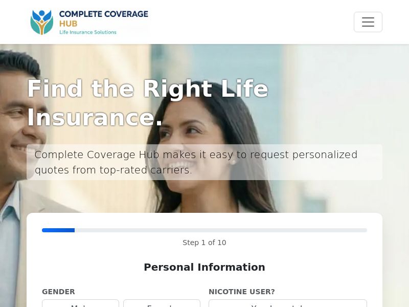 CompleteCoverageHub - Life Insurance - US - (Proof Needed)