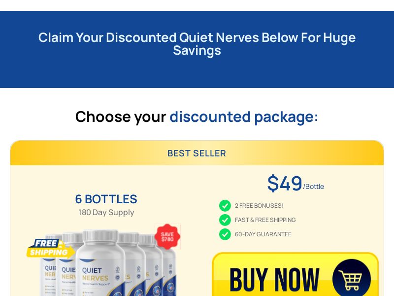 ! NEW OFFER - Quiet Nerves Nerve Health Support [US] (Native,Social,SEO,Search,Banner) - CPA {No BrandBidding}