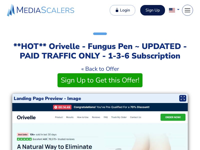 Orivelle - Fungus Pen ~ UPDATED - PAID TRAFFIC ONLY - 1-3-6 Subscription {+Advertorial, DTC, Alt-Landers} (Event Tracking) [US, DE, CA, AU, UK, FR, IL, +232 More]