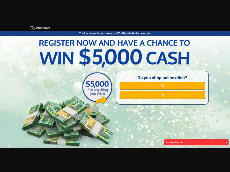 AU - Quiztionnaire - Cash $5000 - (CPL)