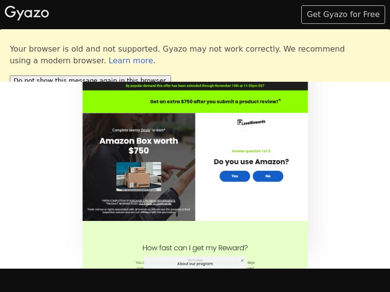 Amazon $750 - CPL | US