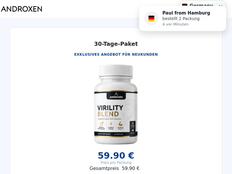 Androxen Virility Blend V6 - DTC [Multi-GEO] (Social,Banner,Native,Push,SEO,Search) - CPA {No BrandBidding}