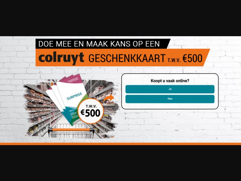BE - Quiztionnaire - Colruyt Giftcard $500 NL - (CPL)