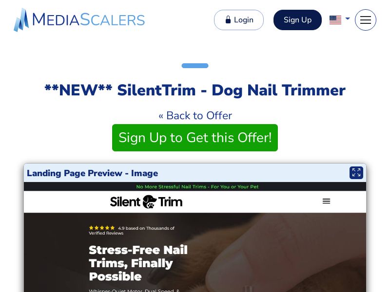 SilentTrim - Dog Nail Trimmer {+DTC, Alt-Landers, Advertorial} (Event Tracking) [US]