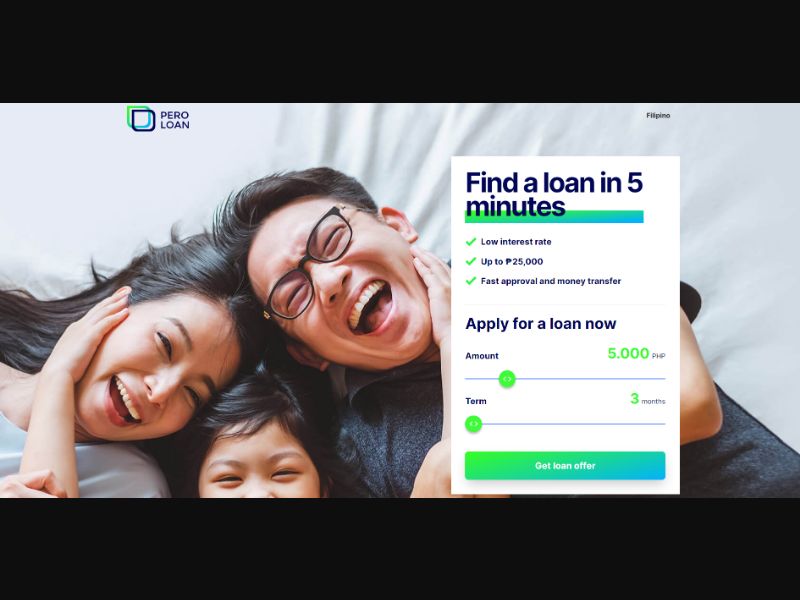 [WEB+MOB] Peroloan (up to 25,000 PHP) /PH CPS