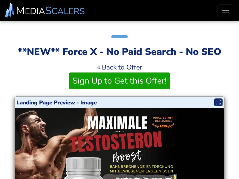 Force X - No Paid Search - No SEO {+Alt-Landers} [CH]