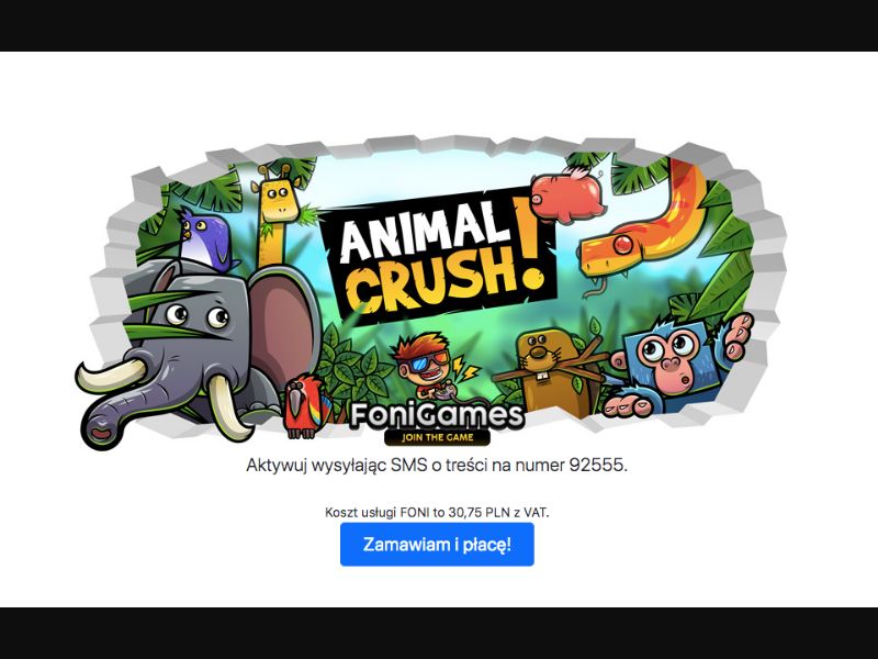 [MOB+WEB] Animal Crush /PL - click2sms