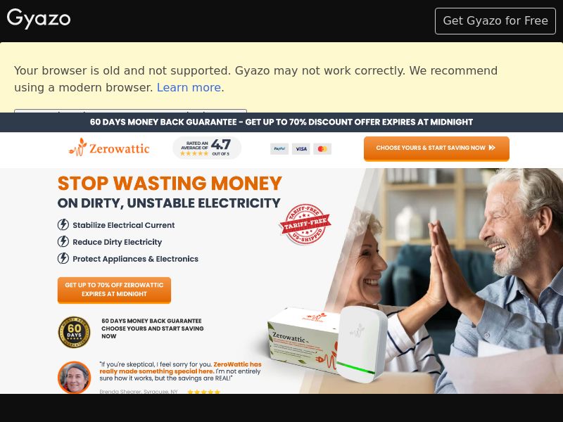 ZeroWattic - CPA - Product Purchase