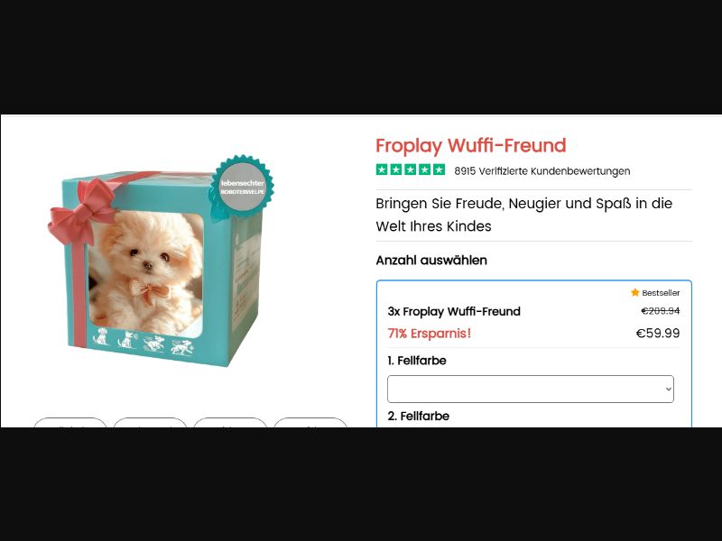 [WEB+MOB] Froplay ZoomerPuppy - CTC €34.99 /AU