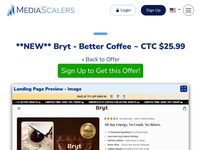Bryt - Better Coffee ~ CTC $25.99 {+Alt-Landers, DTC} (Event Tracking) [US, DE, CA, AU, UK, FR, IL, +232 More]