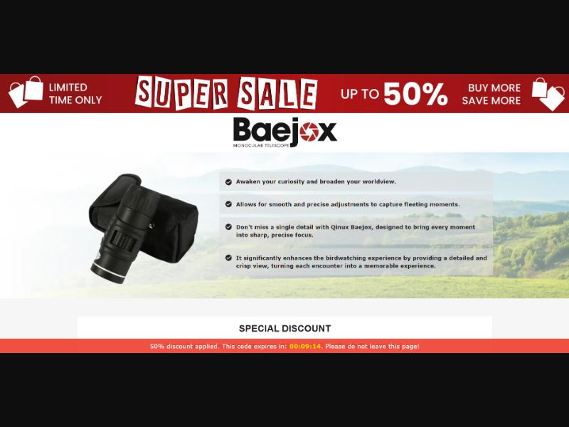 [WEB+MOB] Qinux Baejox – Monocular Telescope /International (112 GEOs) CPS *FB/TT/Google/Taboola Pixel* [Approval Required]