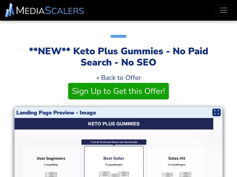 Keto Plus Gummies - No Paid Search - No SEO {+DTC} [BE]