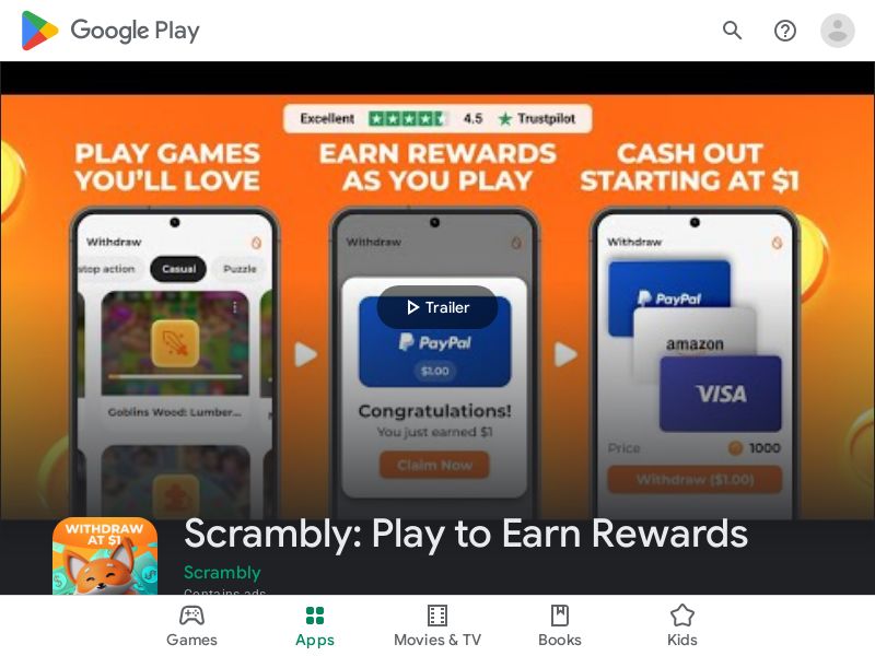 Scrambly - US - CPA - Android - Incent