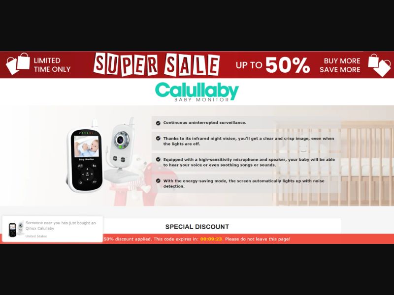 [WEB+MOB] Qinux Calullaby – Baby Monitor /International (112 GEOs) CPS *FB/TT/Google/Taboola Pixel*