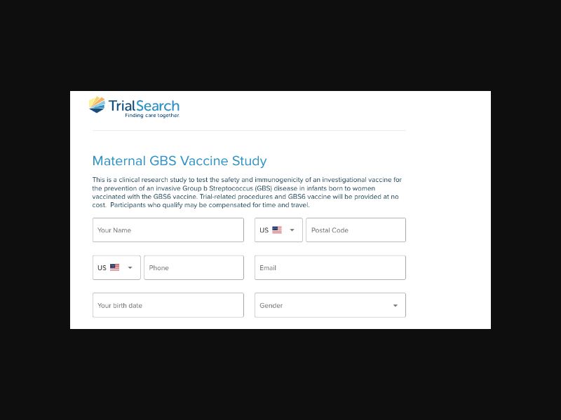Clinical Trial Search - Maternal GBS Vaccine - CPL (US) {Ages 18-49}