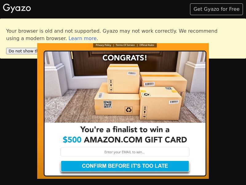 Everyday Winner Amazon $500 Gift Card - SOI | US