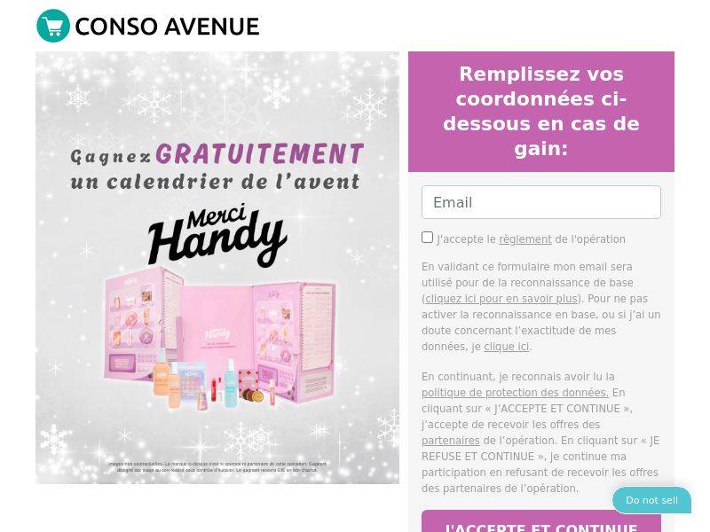 Conso Avenue - Merci Handy Advent Calendars FR - SOI *PREFILL*