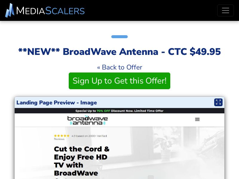 BroadWave Antenna - CTC $49.95 [IT]