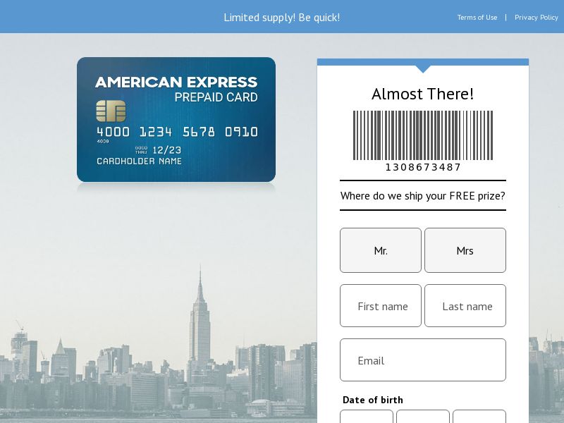 YOUSWEEPS - $500 Amex - CPL | US
