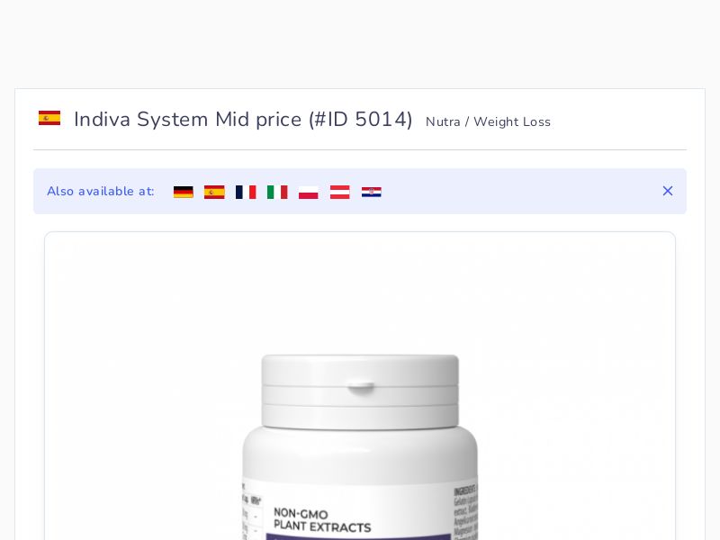 Indiva System Mid price