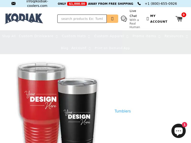 Get Bulk Custom Tumblers & Apparel - US