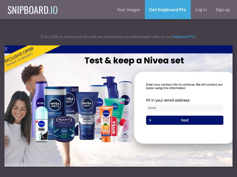 ForYouPromo - Test and Keep Nivea Set CA - SOI