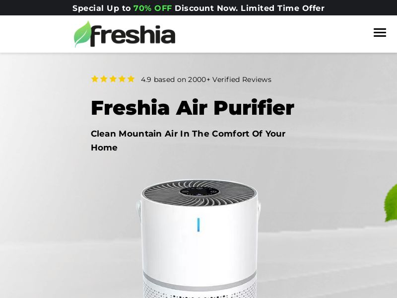 ! NEW OFFER - Freshia Air Purifier - DTC [AU] (Social,Banner,Native,Push,SEO,Search,Brand Bidding) - CPA