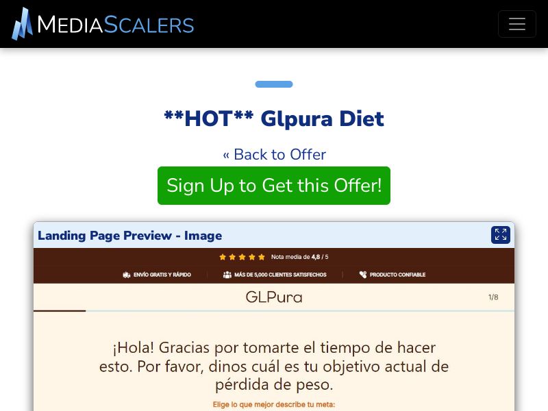 Glpura Diet {+Quiz, DTC} [ES]