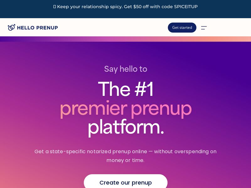 HelloPrenup.com - Online Prenuptial Agreements | US