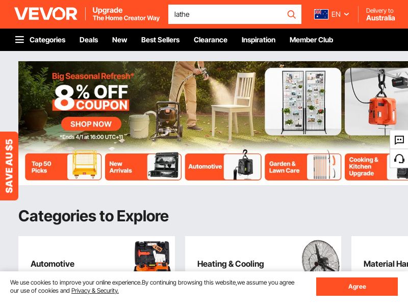 Vevor.com.au Ecommerce CPS - Australia
