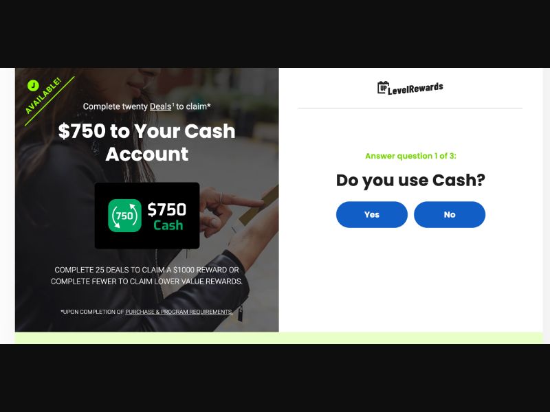 Rewards CA - Cash $750 - CPL