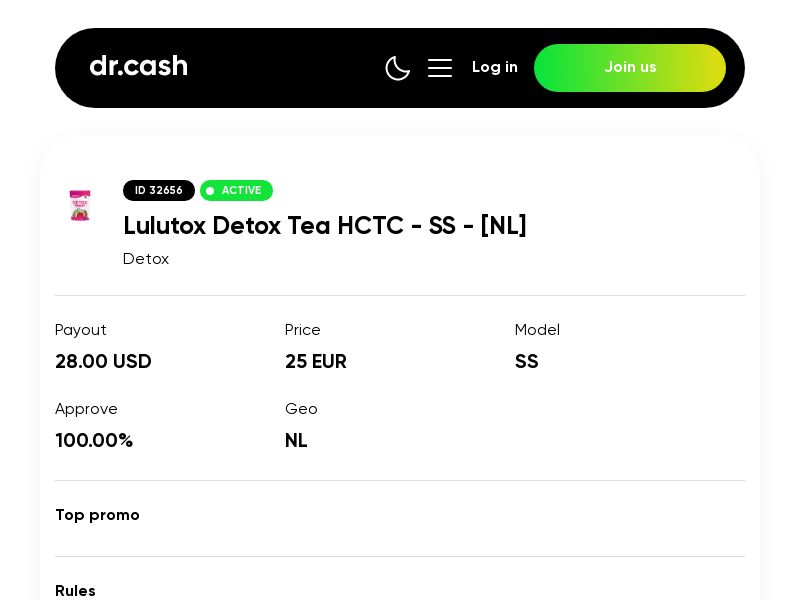Lulutox Detox Tea HCTC 